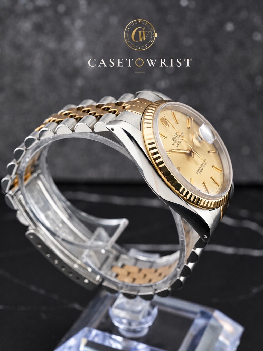 Rolex Datejust 16233 – Champagne Dial – Box & 2016 Rolex Service Papers – Refurbished