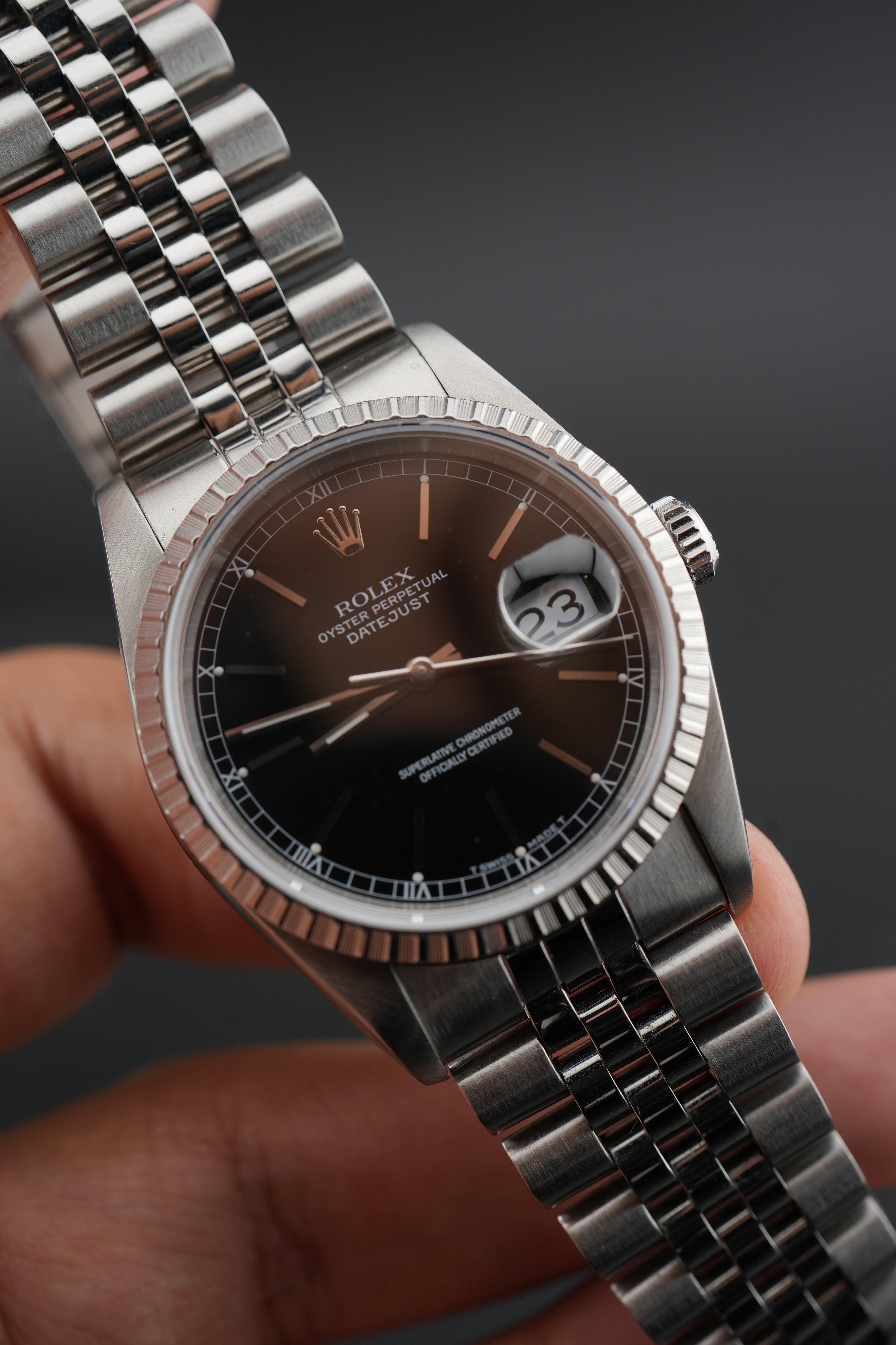 Rolex Datejust 16220 - Black Roulette Dial