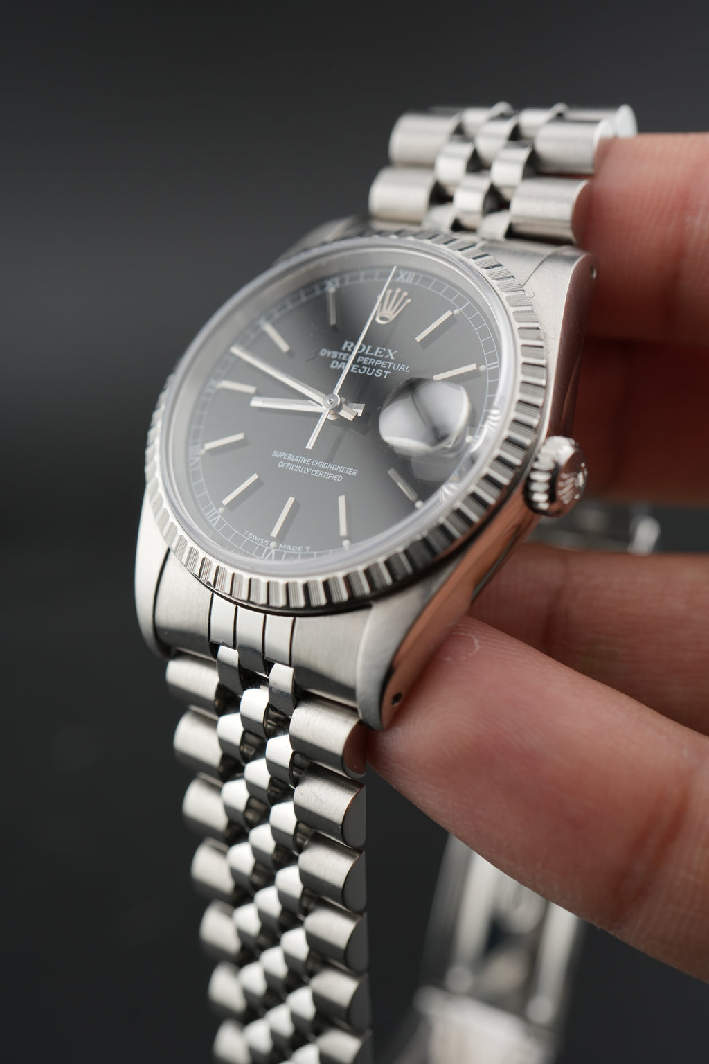 Rolex Datejust 16220 - Black Roulette Dial